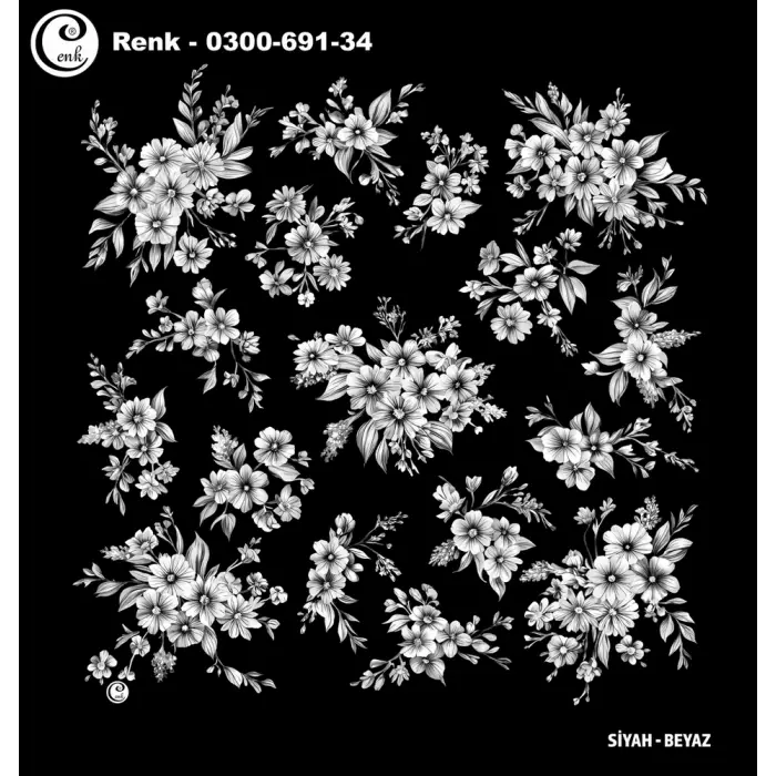 Cenk 100 cm Desenli Oyalık Yazma (Cnk-691-34)