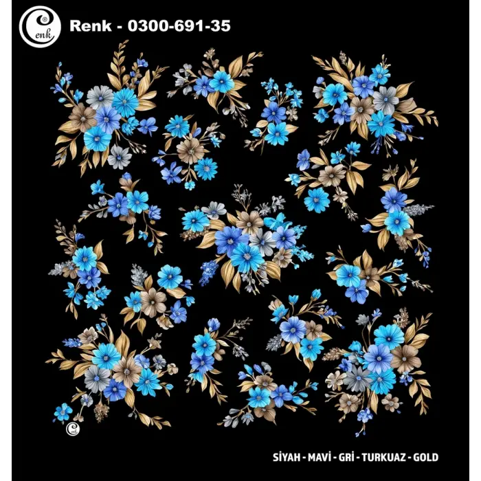 Cenk 100 cm Desenli Oyalık Yazma (Cnk-691-35)