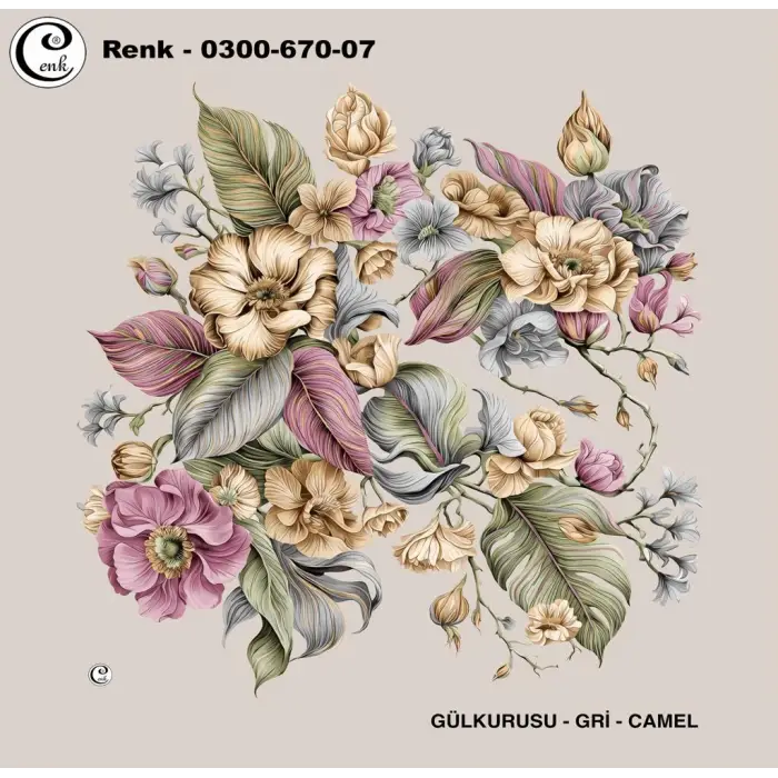 Cenk 100 cm Desenli Oyalık Yazma (Cnk-670-07)