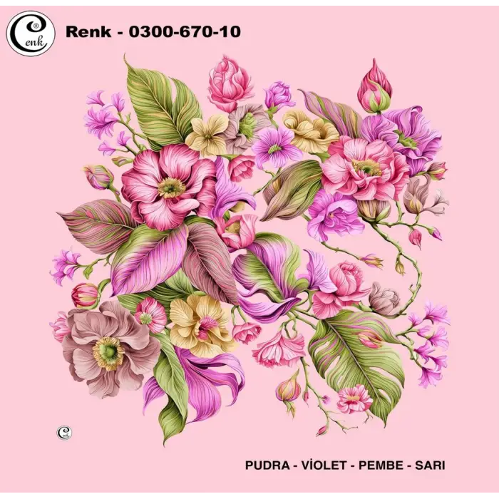 Cenk 100 cm Desenli Oyalık Yazma (Cnk-670-10)