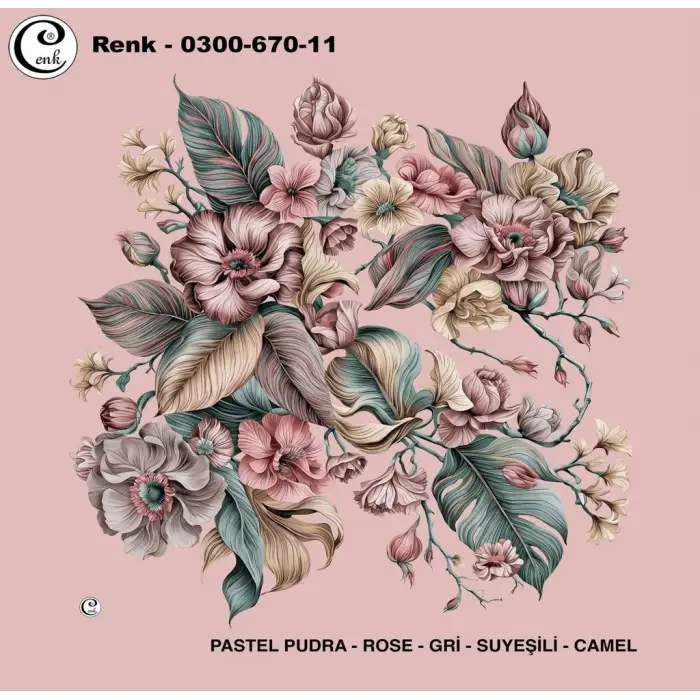 Cenk 100 cm Desenli Oyalık Yazma (Cnk-670-11)