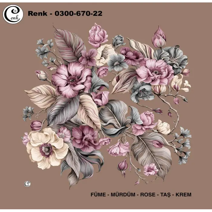 Cenk 100 cm Desenli Oyalık Yazma (Cnk-670-22)