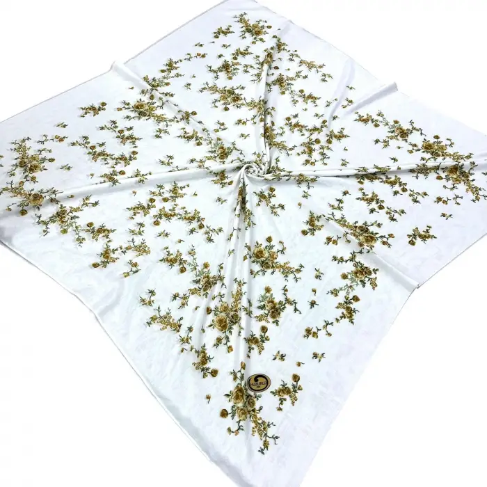 Huzurlu İpek Polyester Oyalık Yazma 100 cm - (PY01-03)