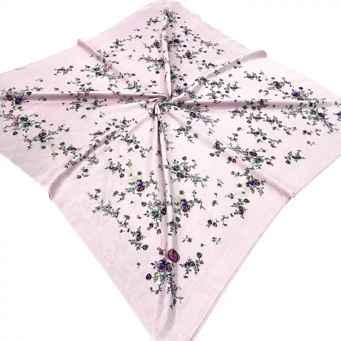 Huzurlu İpek Polyester Oyalık Yazma 100 cm - (PY01-04)