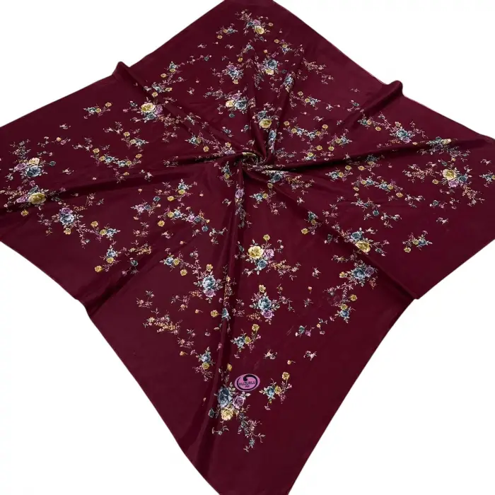 Huzurlu İpek Polyester Oyalık Yazma 100 cm - (PY01-06)