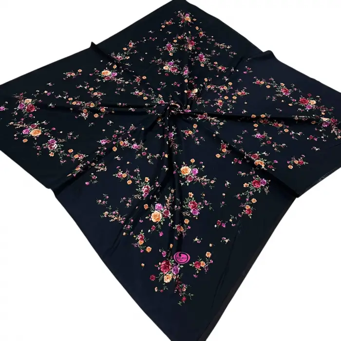 Huzurlu İpek Polyester Oyalık Yazma 100 cm - (PY01-10)