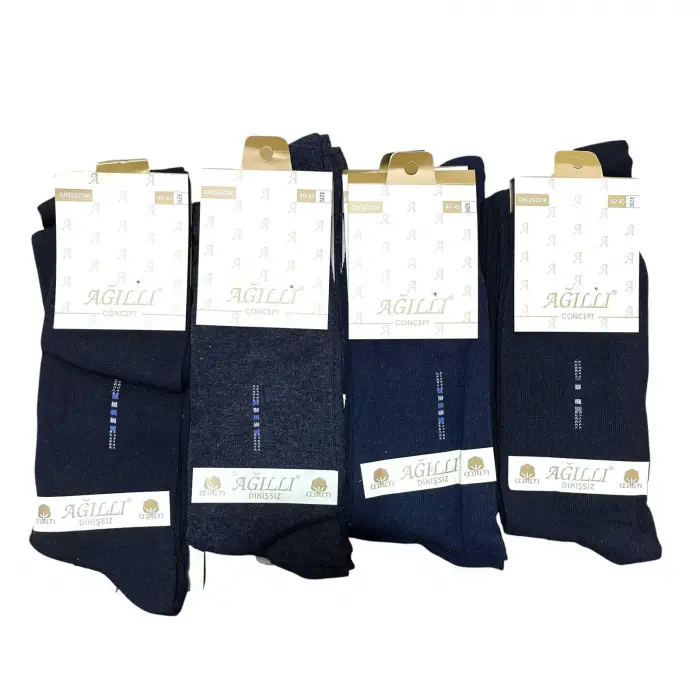 Ağıllı Erkek Dikişsiz Soket Çorap 12 Adet-(EÇ02-09)