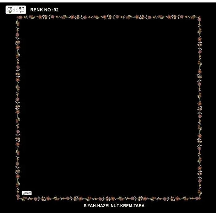 Reyyan İpek 100 cm Desenli Oyalık Yazma (ryyn-449-02)