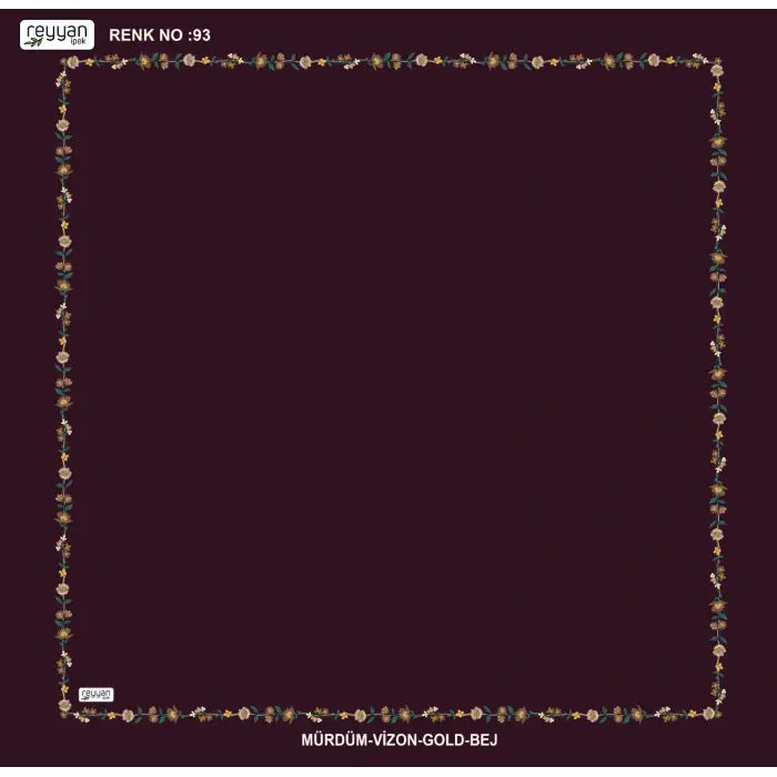 Reyyan İpek 100 cm Desenli Oyalık Yazma (ryyn-449-03)