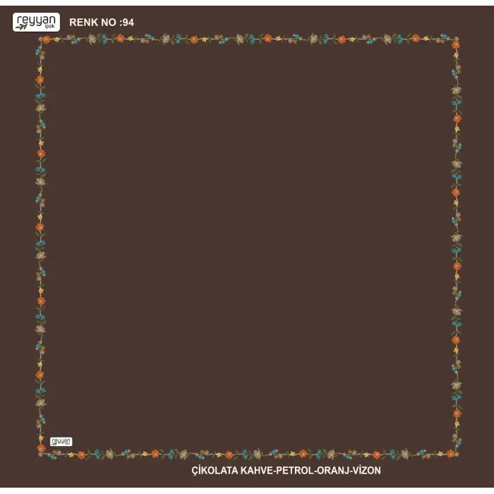 Reyyan İpek 100 cm Desenli Oyalık Yazma (ryyn-449-04)