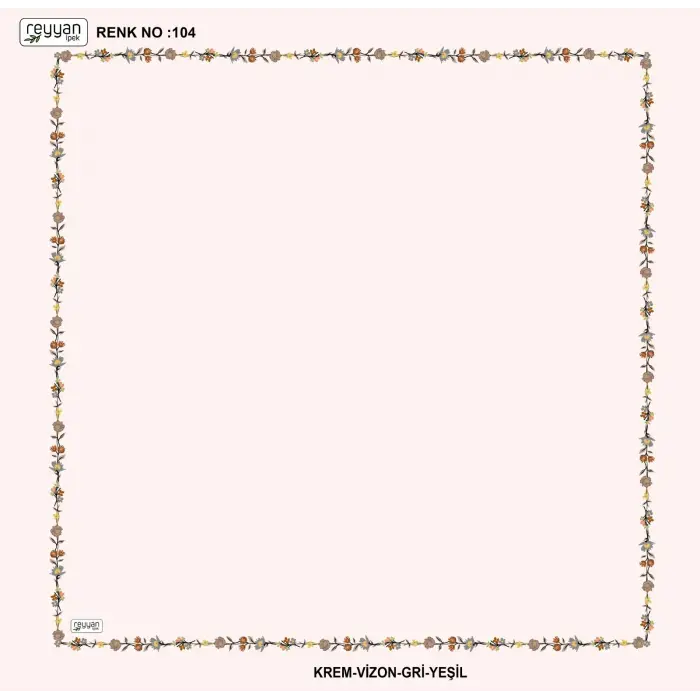 Reyyan İpek 100 cm Desenli Oyalık Yazma (ryyn-449-05)