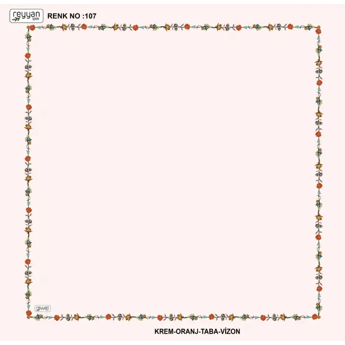 Reyyan İpek 100 cm Desenli Oyalık Yazma (ryyn-449-06)