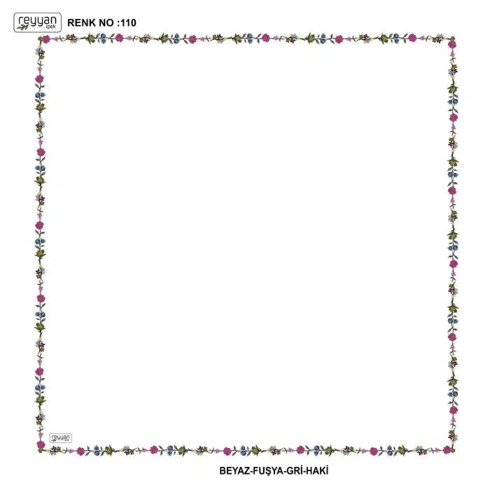 Reyyan İpek 100 cm Desenli Oyalık Yazma (ryyn-449-07)