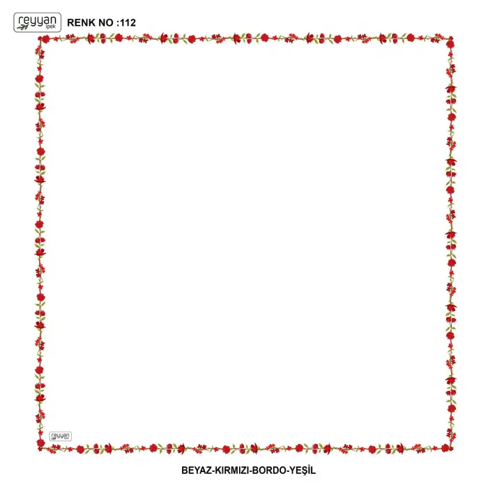 Reyyan İpek 100 cm Desenli Oyalık Yazma (ryyn-449-08)