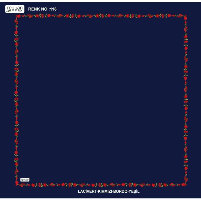 Reyyan İpek 100 cm Desenli Oyalık Yazma (ryyn-449-09)