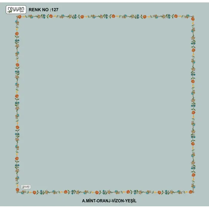 Reyyan İpek 100 cm Desenli Oyalık Yazma (ryyn-449-12)