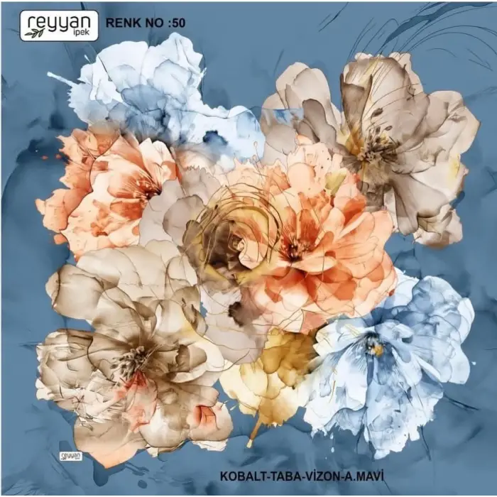 Reyyan İpek 100 cm Desenli Oyalık Yazma (ryyn-451-02)