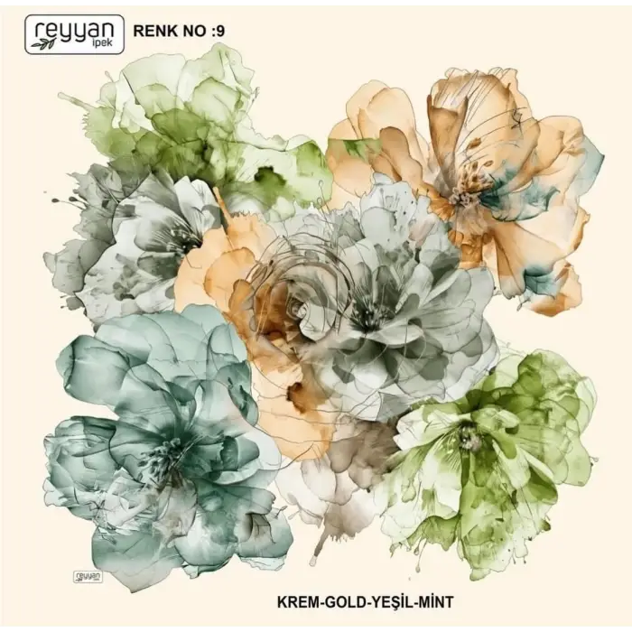 Reyyan İpek 100 cm Desenli Oyalık Yazma (ryyn-451-03)