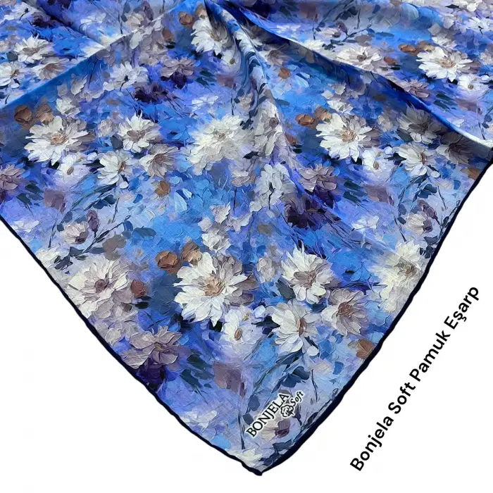 Bonjela El Dikişli Dijital Soft Eşarp-soft58-08