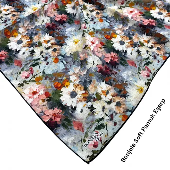 Bonjela El Dikişli Dijital Soft Eşarp-soft58-10