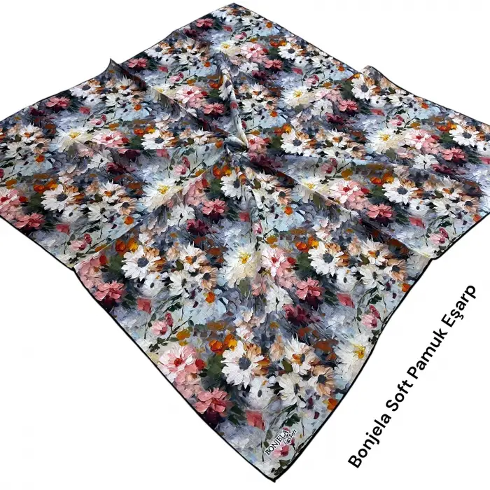 Bonjela El Dikişli Dijital Soft Eşarp-soft58-10