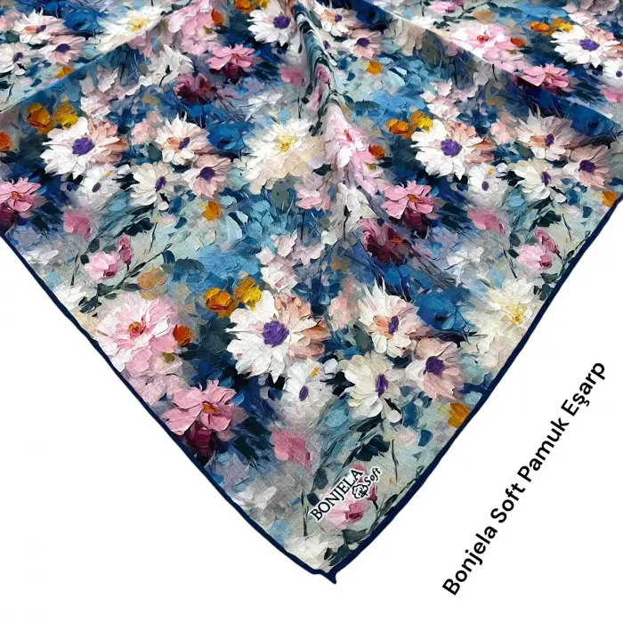 Bonjela El Dikişli Dijital Soft Eşarp-soft58-11