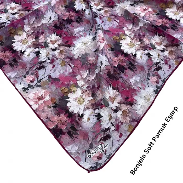 Bonjela El Dikişli Dijital Soft Eşarp-soft58-13