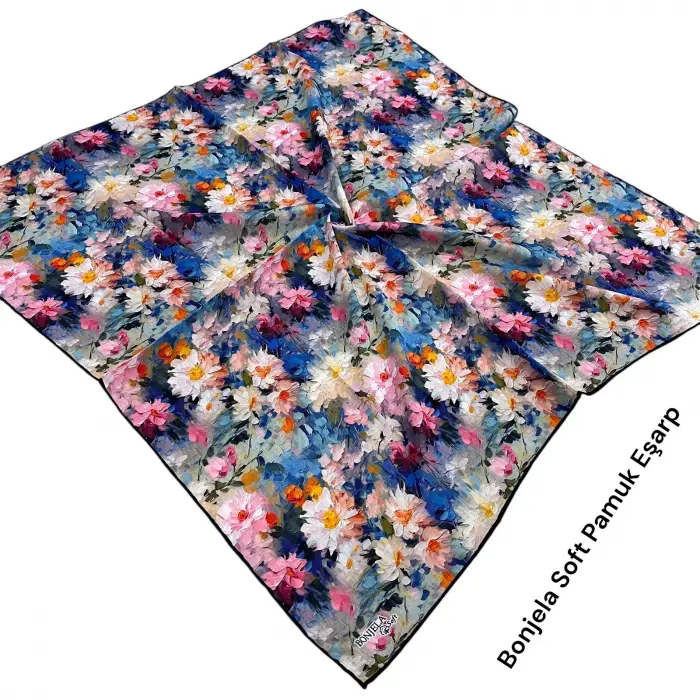 Bonjela El Dikişli Dijital Soft Eşarp-soft58-14