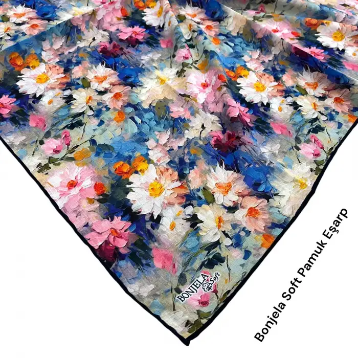 Bonjela El Dikişli Dijital Soft Eşarp-soft58-14