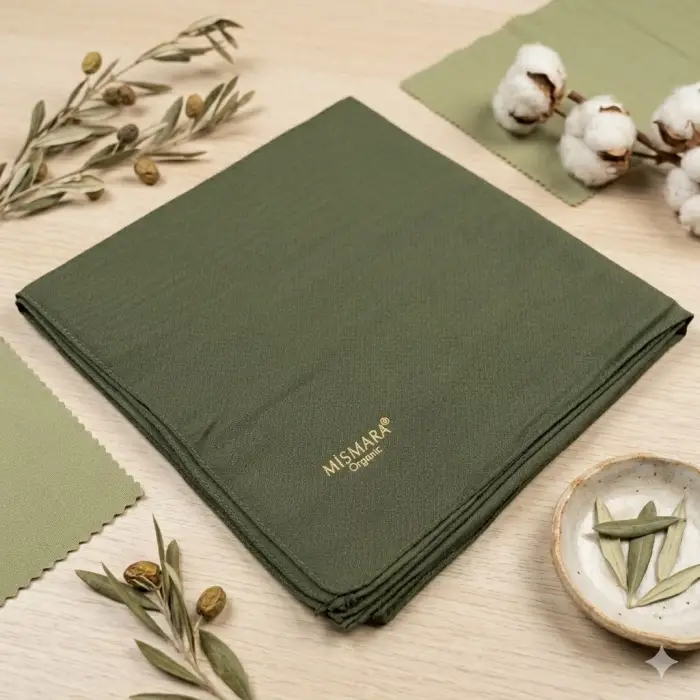 Mismara Organik Pamuk Eşarp -(Haki)-(MOE01-02)