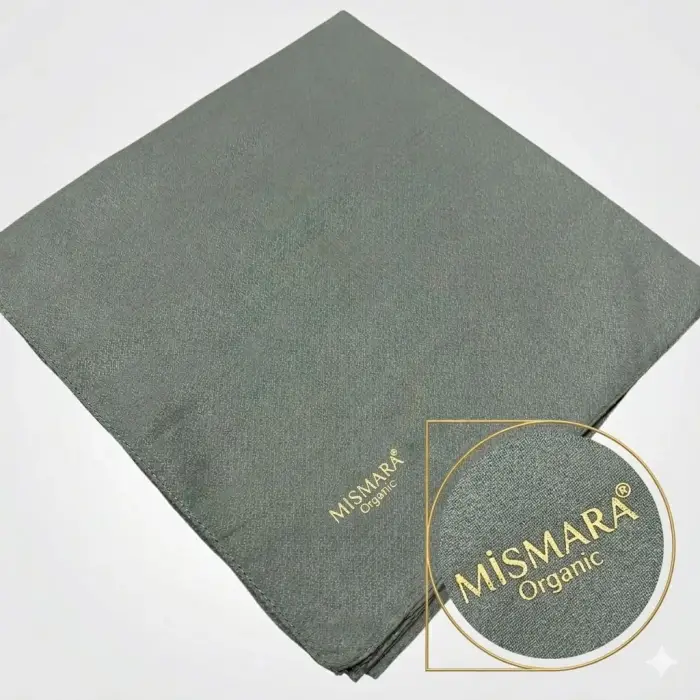 Mismara Organik Pamuk Eşarp -(Yağ Yeşili)-(MOE01-11)