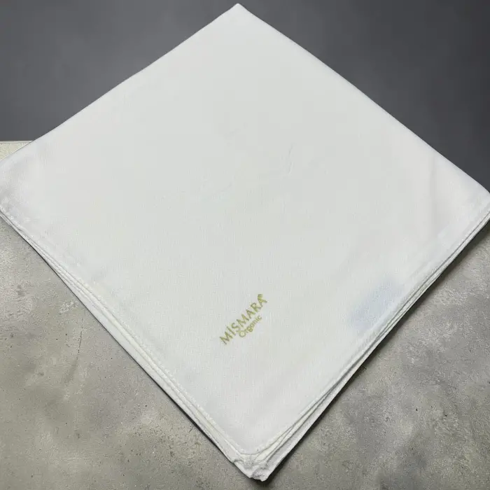 Mismara Organik Pamuk Eşarp -(Krem)-(MOE01-28)