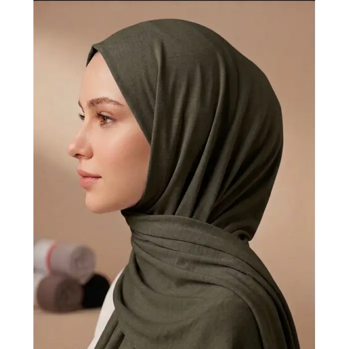 Zenica Lüx Penye Şal – (Haki) - (ZP01-17)