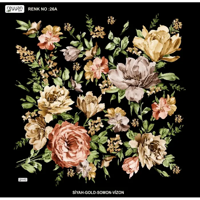 Reyyan İpek 100 cm Desenli Oyalık Yazma (ryyn-454-31)