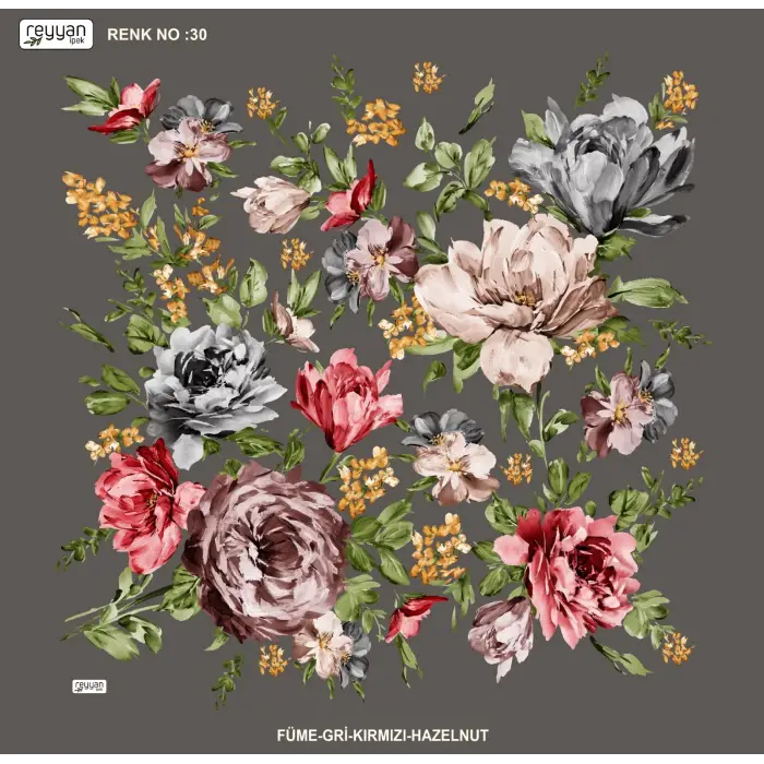 Reyyan İpek 100 cm Desenli Oyalık Yazma (ryyn-454-29)