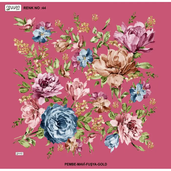 Reyyan İpek 100 cm Desenli Oyalık Yazma (ryyn-454-22)