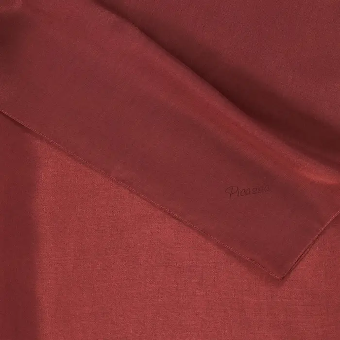 Picasso Düz Pırıltı Kehribar Eşarp Kiremit (ry9915)