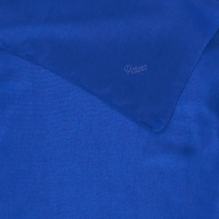 Picasso Düz Pırıltı Kehribar Eşarp Saks Mavi (ry9912)