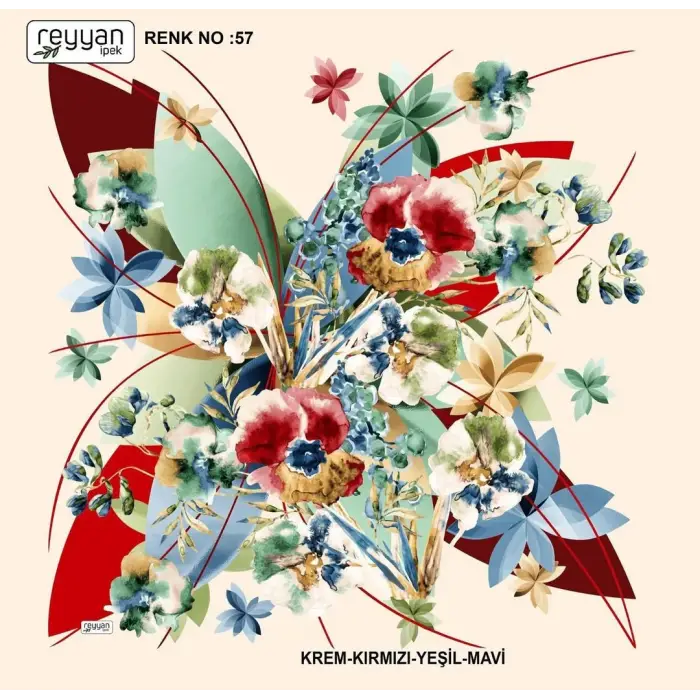 Reyyan İpek 100 cm Oyalık Yazma (ryyn-373-06)