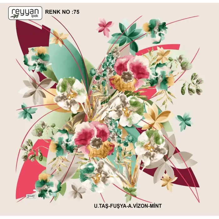 Reyyan İpek 100 cm Oyalık Yazma (ryyn-373-21)