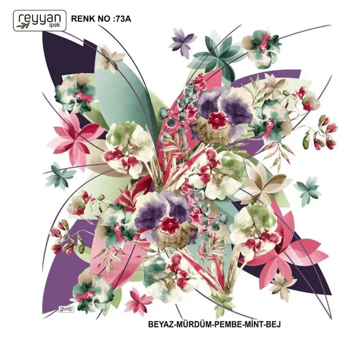 Reyyan İpek 100 cm Oyalık Yazma (ryyn-373-24)