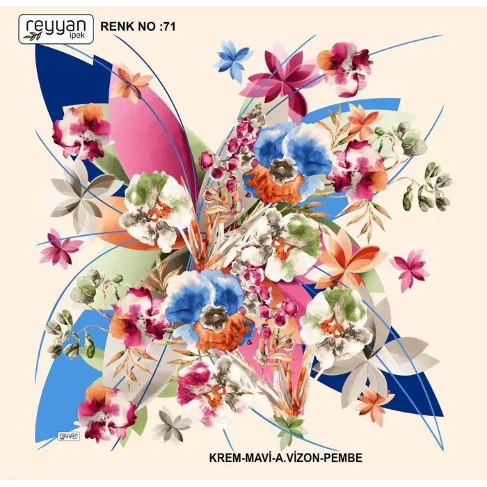 Reyyan İpek 100 cm Oyalık Yazma (ryyn-373-26)