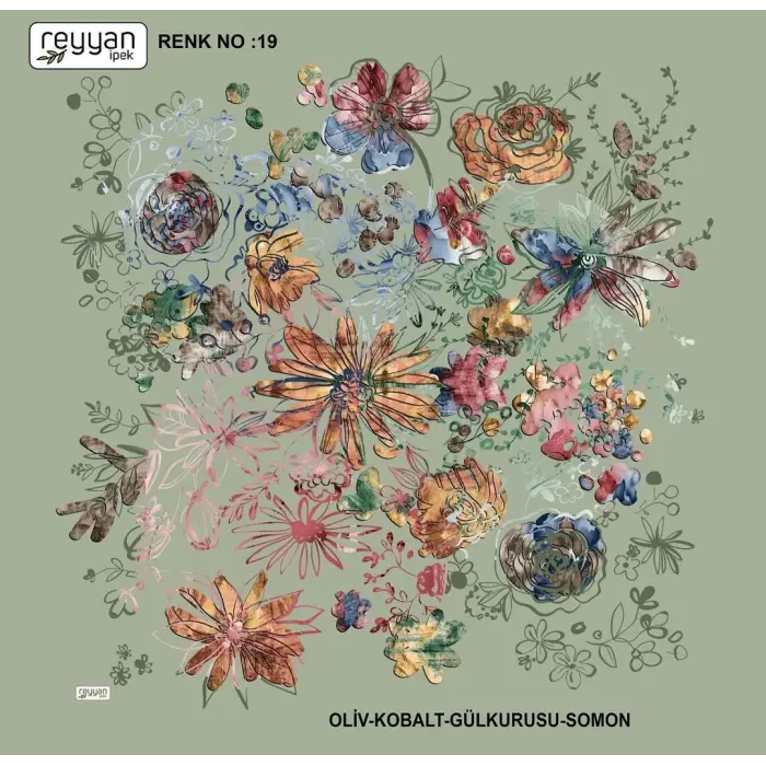 Reyyan İpek 100 cm Oyalık Yazma (ryyn-375-07)