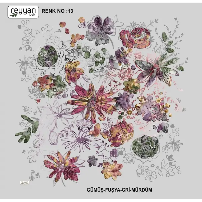 Reyyan İpek 100 cm Oyalık Yazma (ryyn-375-12)