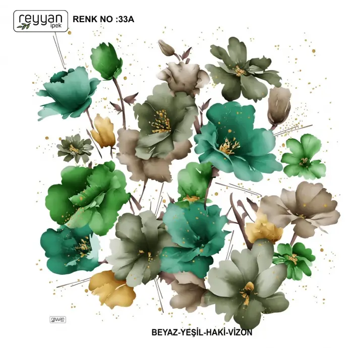 Reyyan İpek 100 cm Oyalık Yazma (ryyn-381-12)