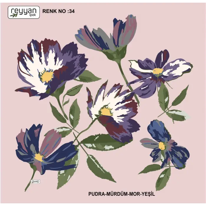 Reyyan İpek 100 cm Oyalık Yazma (ryyn-382-07)