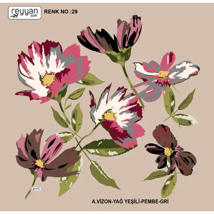 Reyyan İpek 100 cm Oyalık Yazma (ryyn-382-24)