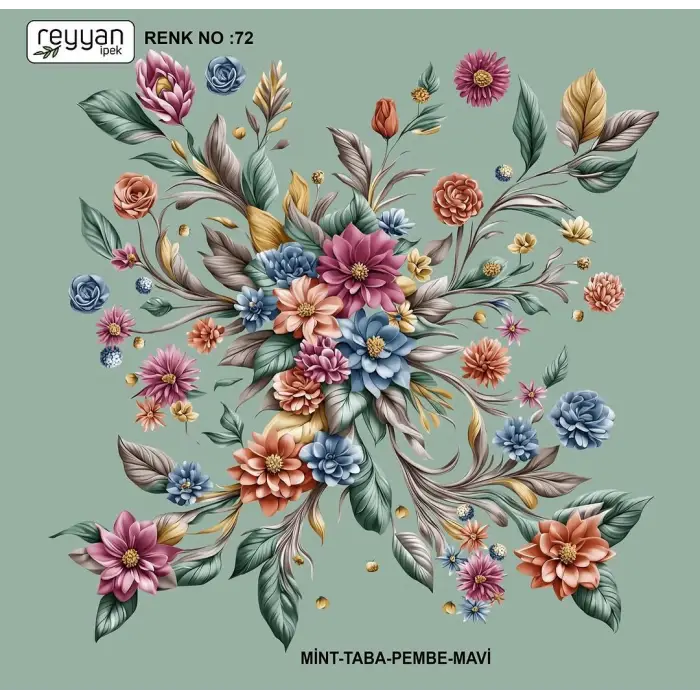 Reyyan İpek 100 cm Oyalık Yazma (ryyn-387-14)