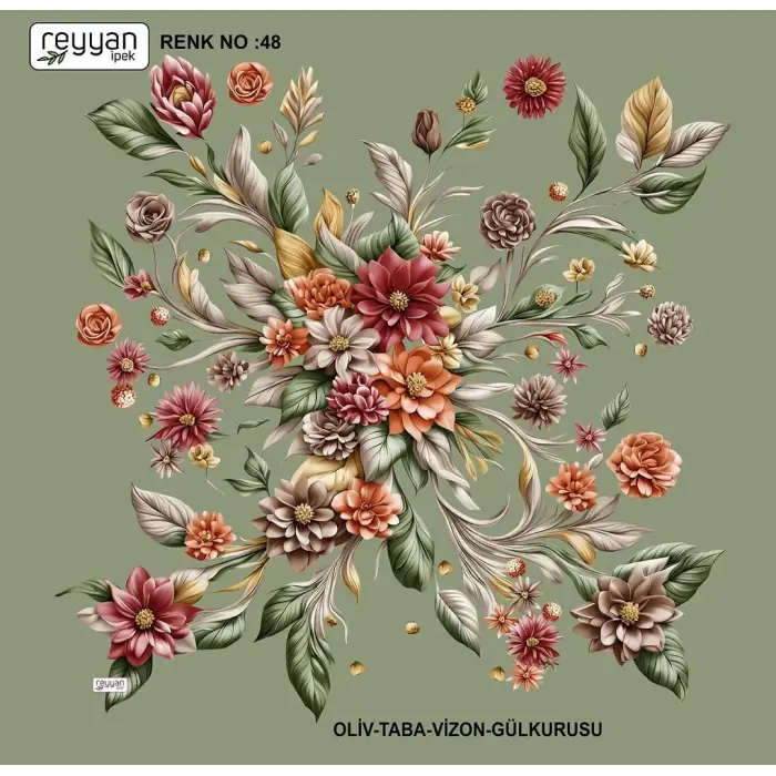 Reyyan İpek 100 cm Oyalık Yazma (ryyn-387-24)