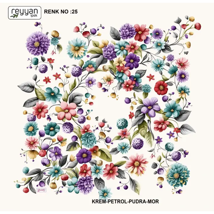 Reyyan İpek 100 cm Oyalık Yazma (ryyn-388-06)